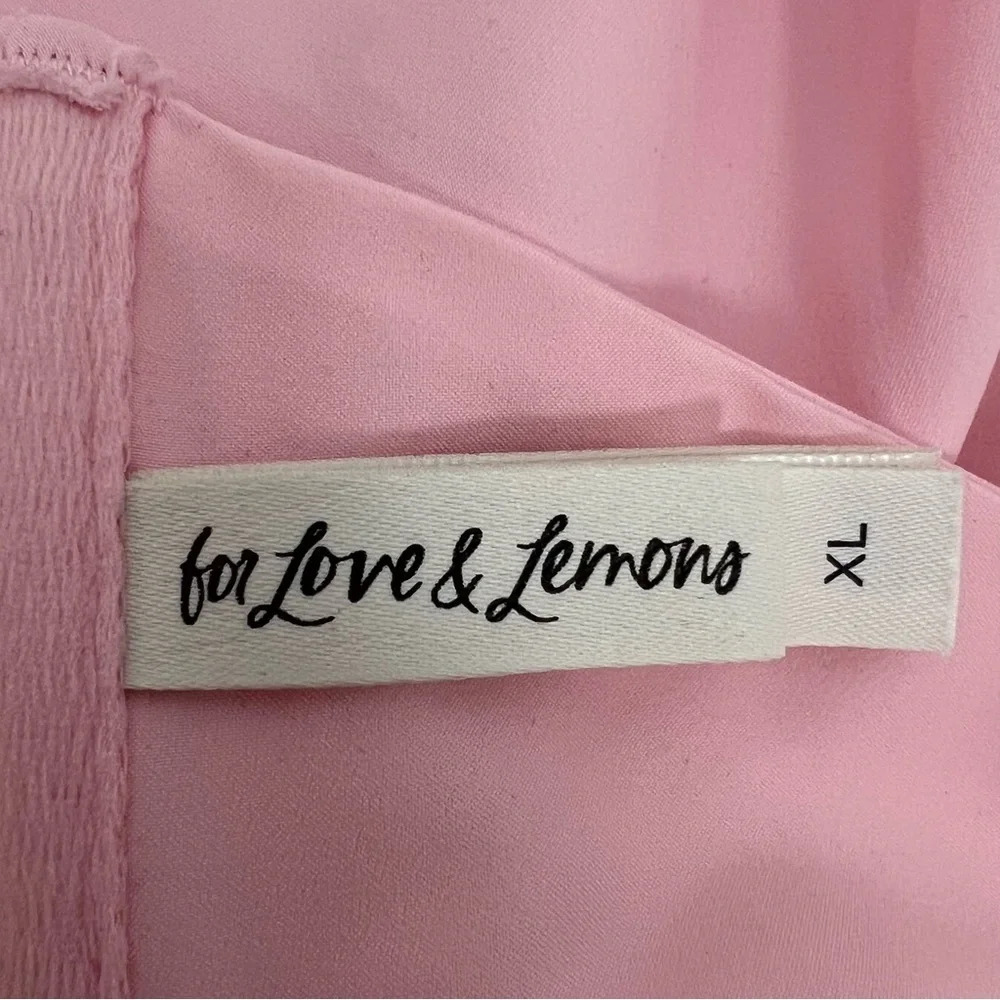For Love And Lemons Pastel Rose Dress Slip Romantic Pink Mini women's  Size XL - Picture 12 of 14